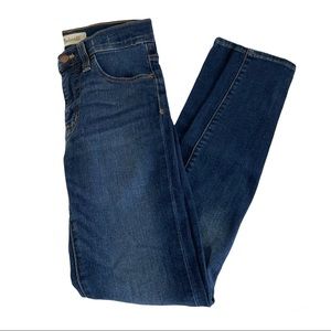 Madewell 9" mid-rise skinny women's jeans size 25 semi-dark wash